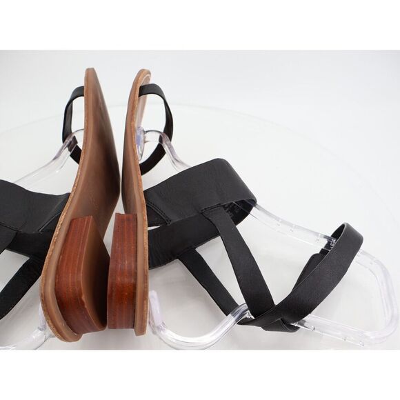Franco Sarto Womens Tanara Leather Sandal Black Size 11M Ankle Wrap Gladiator - Picture 6 of 13